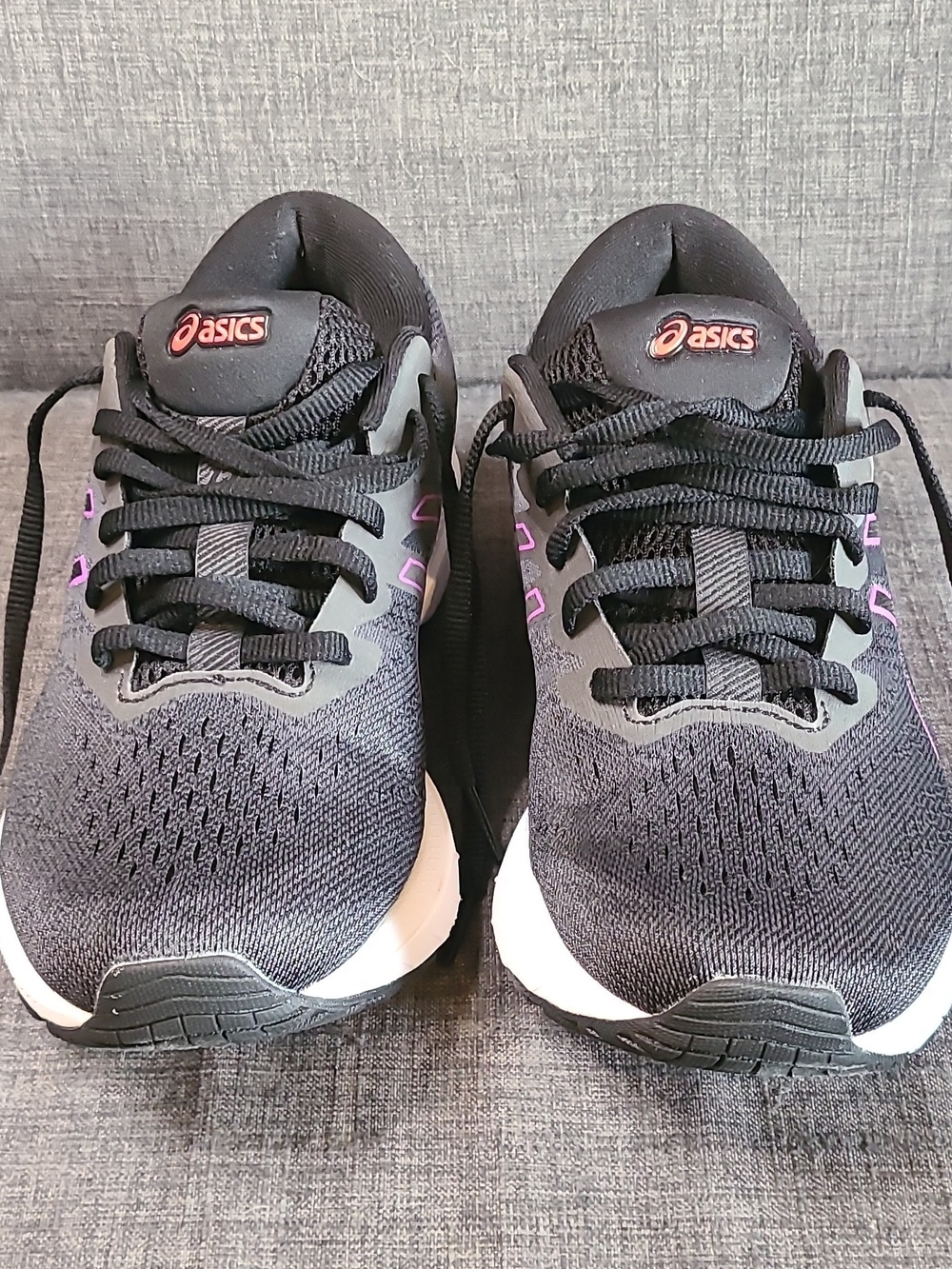 ASICS Women's Gray Running Shoes with Purple Accents - Picture 6 of 14